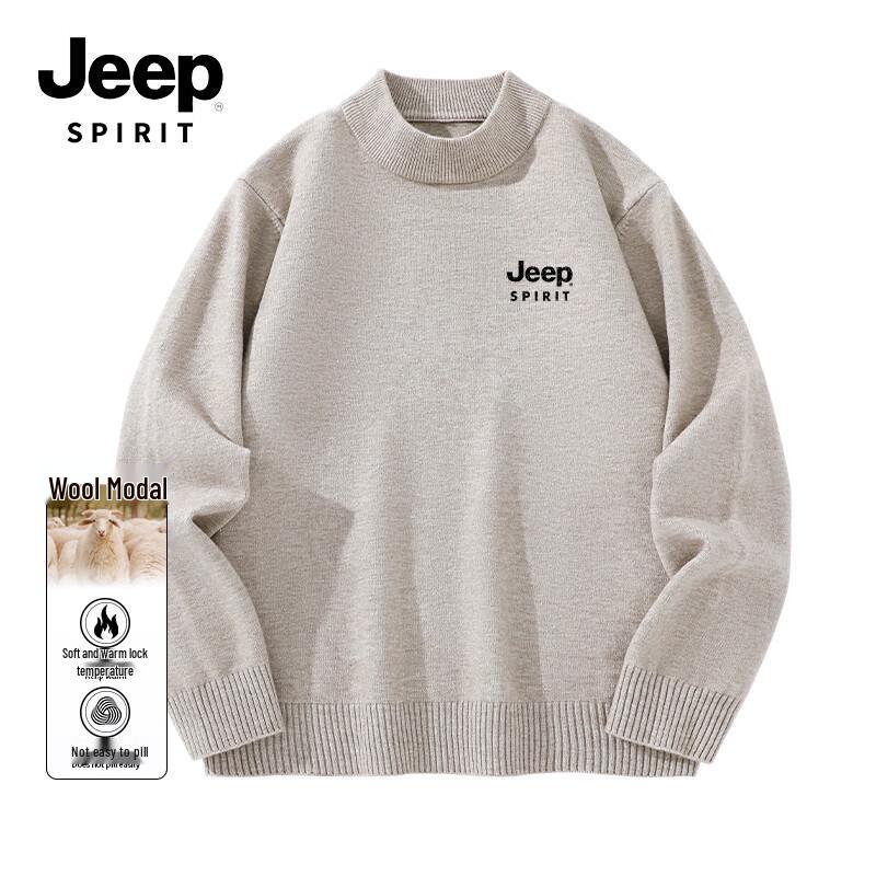 

JEEP SPIRIT Men s Relaxed Fit Thick Turtleneck Sweater