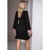 Women Bubble Sleeve Dress Solid Color Fishtail Party Dresses