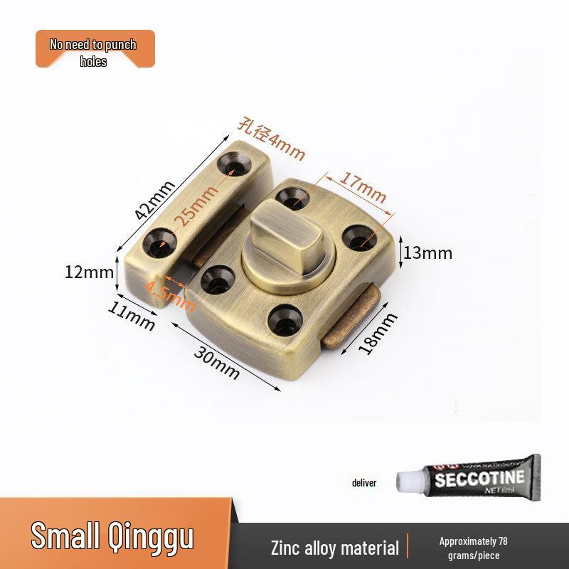 Zinc Alloy Anti-theft Sliding Door Lock with Rotating Bolt