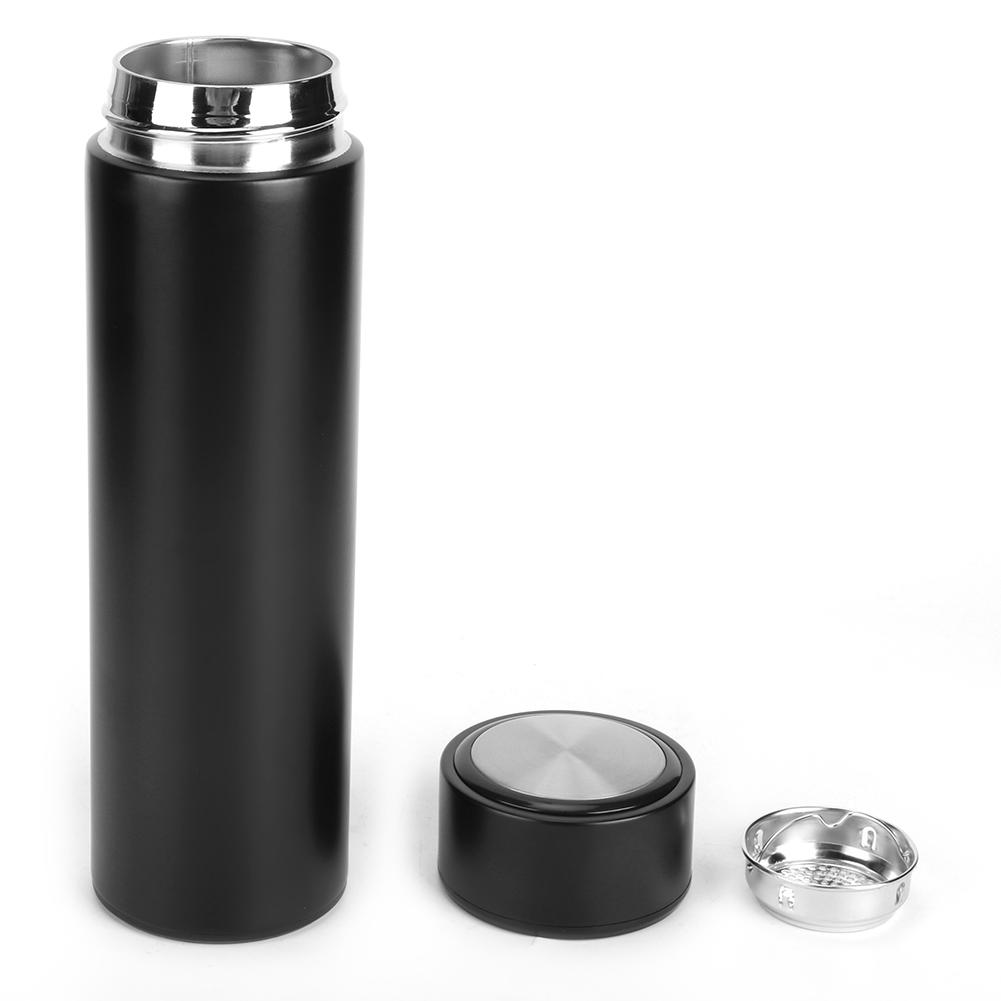 Tazza Termica Sottovuoto 500ml Semplice Moderna Acciaio Inossidabile Isolante Borraccia per Uso Domestico Lavoro Opaca