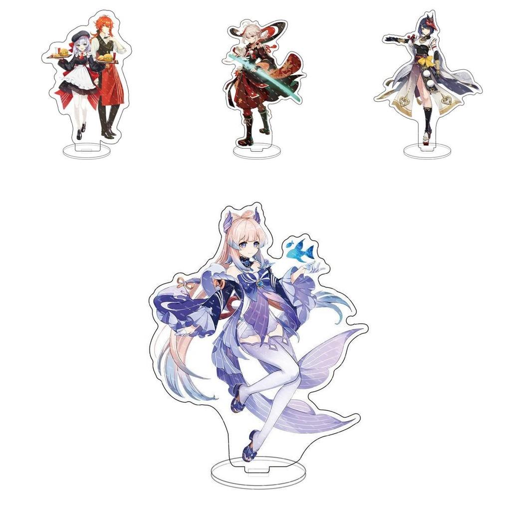 Genshin Impact Acrylic Stand Desktop Decor Featuring Kazuha Venti Klee Hutao Ganyu Paimon For Anime Fans