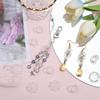 SUNNYCLUE 1 Box 20Pcs 2 Sizes Glass Flower Bead Caps Wind Chimes Beads Transparent Clear Jellyfish Trumpet Floral Wind Bell Loose Pendants for