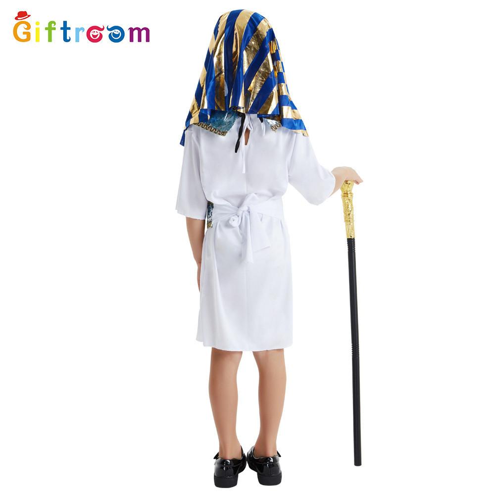 Stunning Egyptian Pharaoh And Princess Cosplay Costume For Kids In Vibrant Colors
