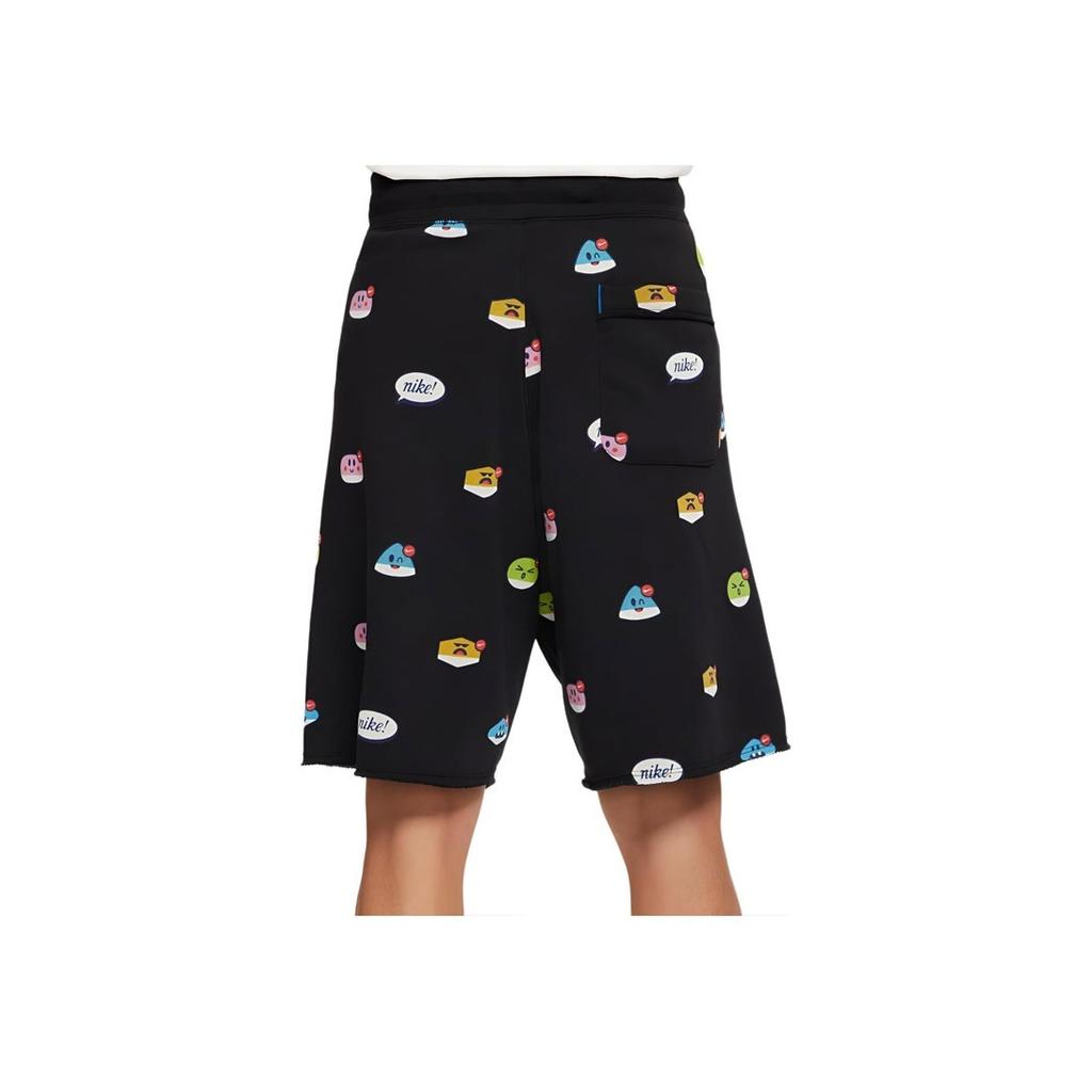 Nike Sportbekleidung AOP Moji Lockerer Schnitt Weich Bequem Lässige Sporthorts Herrenshorts Schwarz DJ5283-010