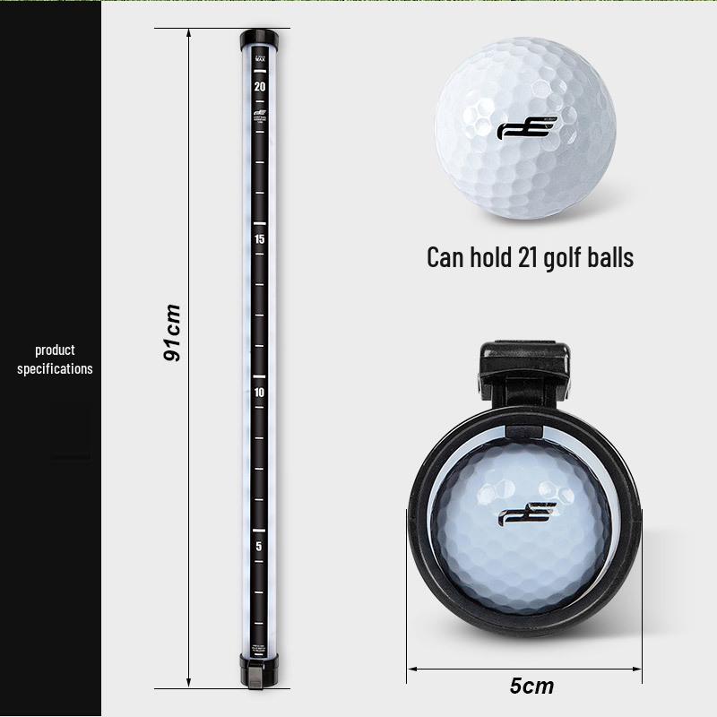 PLAYEAGLE Golf Ball Retriever with Scale, Holds 21 Balls, Custom Logo Option Available