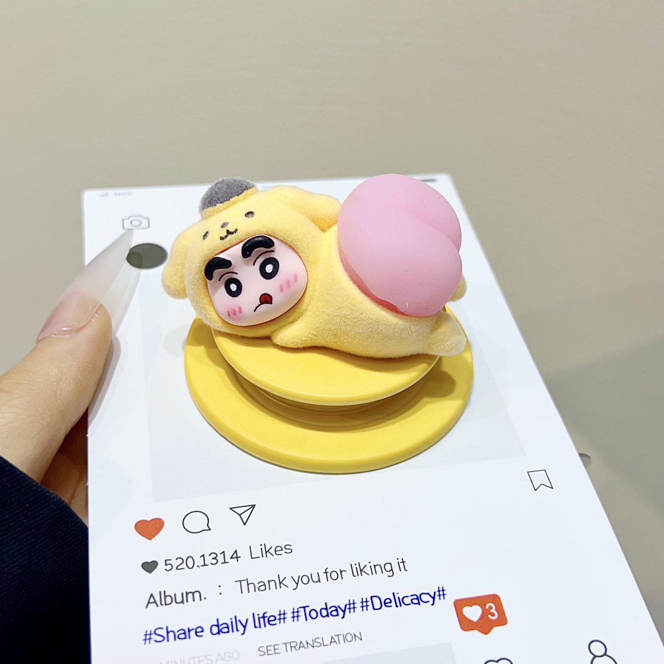 

Unzip Adorable Pudding Dog Magsafe-Compatible Magnetic Phone Holder with Foldable, Strong Air Cushion
