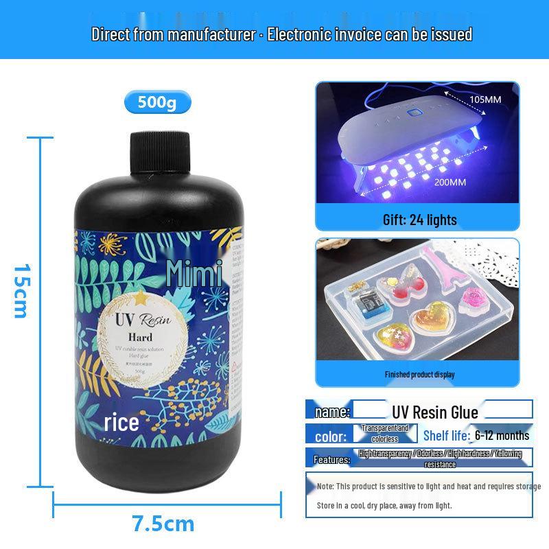 High Transparency Quick-Dry UV Resin Glue for DIY Crafts and Dried Flower Sealing