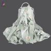 BYSIFA| Pink 100% Natural Silk Scarf Bufanda Women Elegant Chinese Style Peony Design Summer Long Scarves Beach Shawl Accessory
