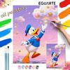 Digital Oil Painting Art Kit Donald Duck Dreamy Sky Handmade Coloring Painting Home Decor