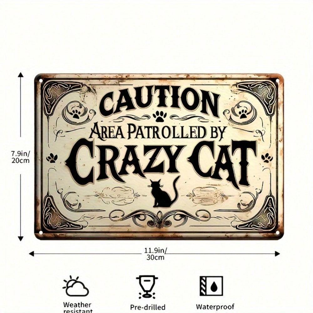 Vintage Cat Metal Sign Wall Art For Home Bar Garden