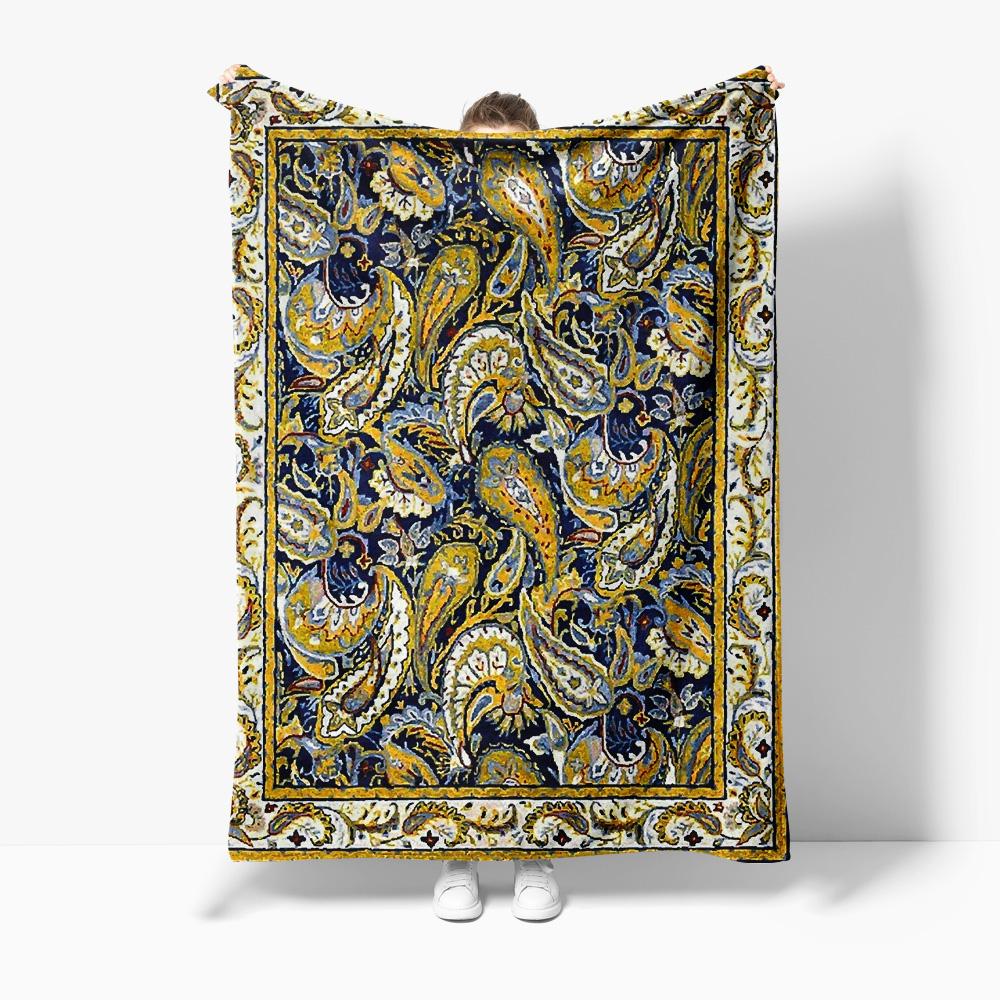 

Paisley Print Blanket Large Soft Warm Throw Sofa Bed Decorative Cushion Cover Bedspread Home Textile Gift 75x100cm