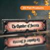 2D Flat, 2D Flat - A Decorative Aluminum Wall Sign In A Vintage Style, Measuring 10X40cm (3.9X15.54 Inches), Featuring 'The Chamber Of Secrets.' It's 