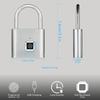 Waterproof and Rust-proof Outdoor Smart Fingerprint Padlock for Secure Door and Cabinet Locking. Anti-theft Electronic Lock with Password Protection