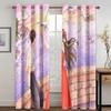 Anime Pár Potisk Vysoké Zastínění Závěs Romantika do Ložnice Hrubý Zatemňovací Závěs Estetický Styl Vzorované Závěsy Vícebarevné