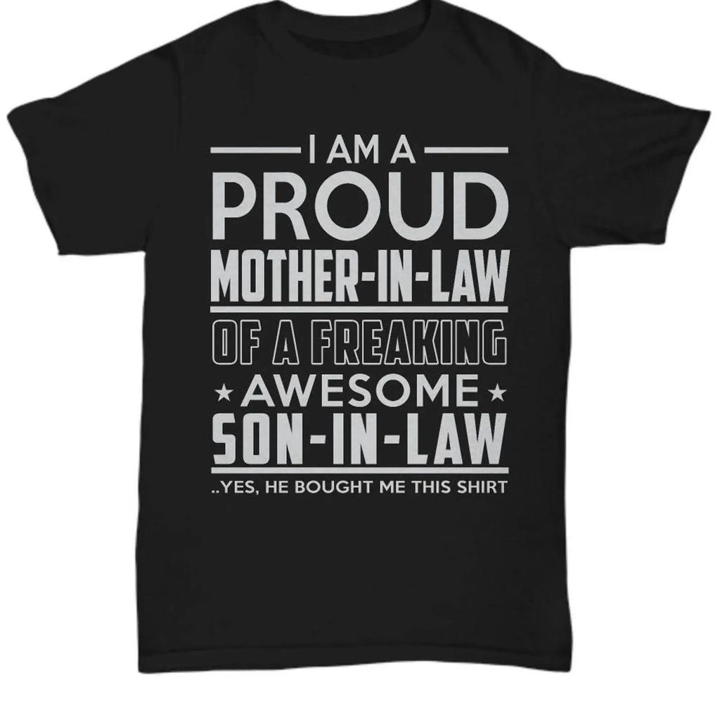 Proud Mother In Law Of Son T Shirt Vintage Stretched Soft Casual Stylish Comfortable Designer Clothes Unisex Versatile