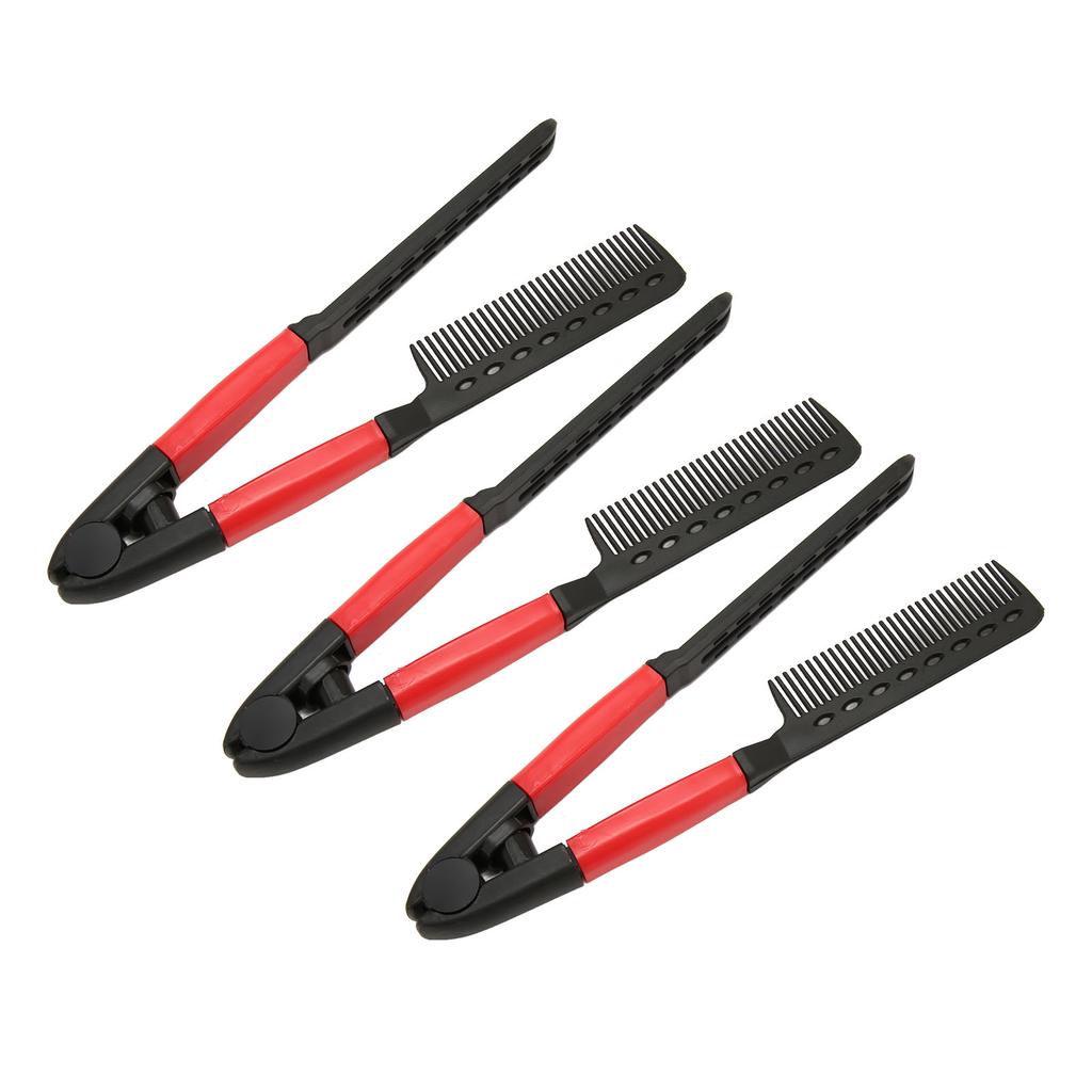 3 Stück V-förmiger Styling-Haarkamm Hochtemperaturbeständiger Haarglättungskamm zum Glätten von verknotetem Haar