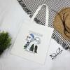 Cartoon canvas bag women's shoulder new student literary printed cloth bag handbag simple large-capacity shopping bag