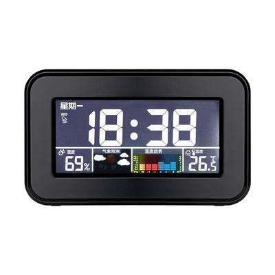 Chinese Voice-activated Children's Student Smart Clock Bedside Small Desk Calendar Temperature and Humidity Trend Display Luminous Automatic Wake-up