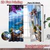 Modern Flat Printing Curtains Without Rod Seaside Serenity Window Curtain Polyester Decorations Set Of 2 Made