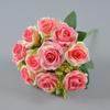 Silk Artificial Rose Bouquet 10 Heads Artificial Flowers  Wedding Decoration Flowers
