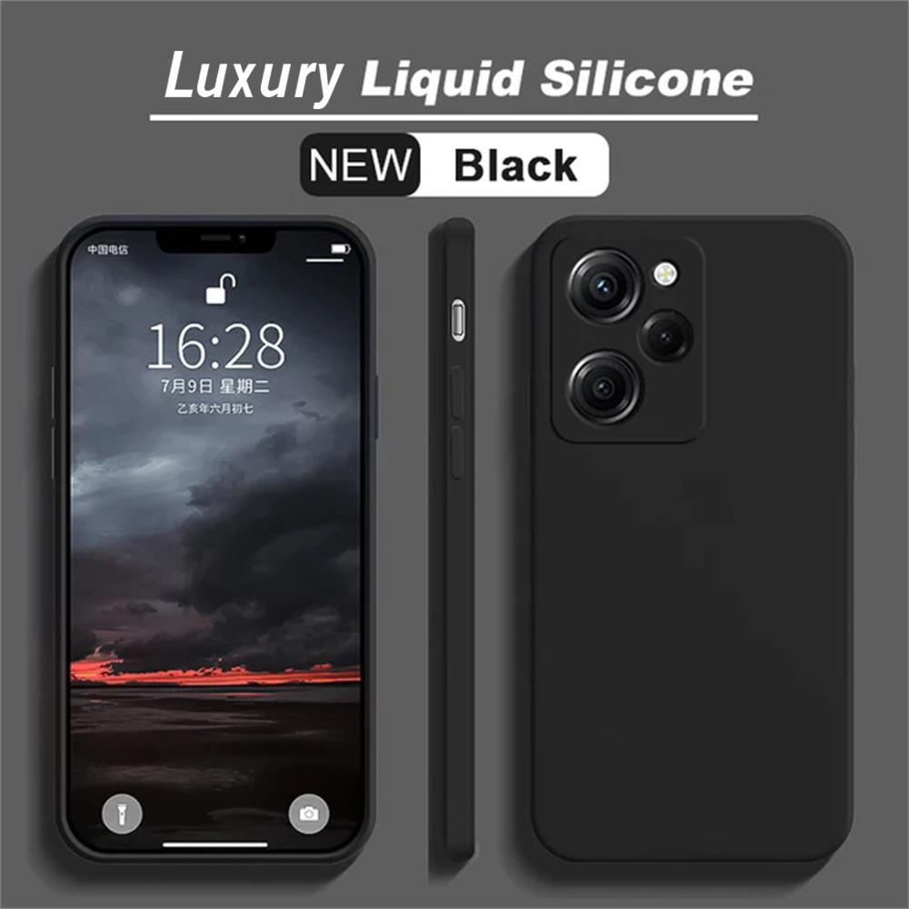 Soft TPU Camera protection Original Liquid Silicone Case For Xiaomi Poco X5 Cover For Redmi Note 12 5G Phone Case