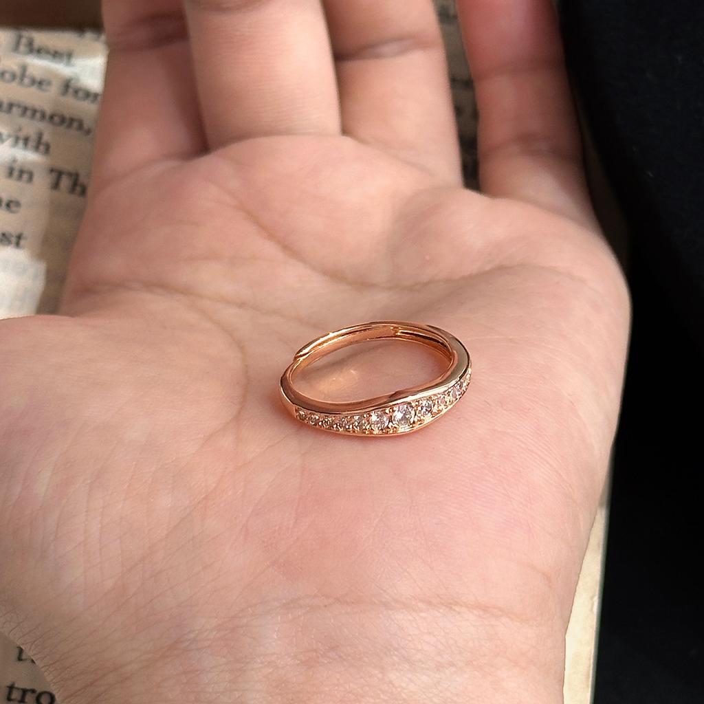 Explosive super flash gradual change row diamond ring ring irregular ins ring ring