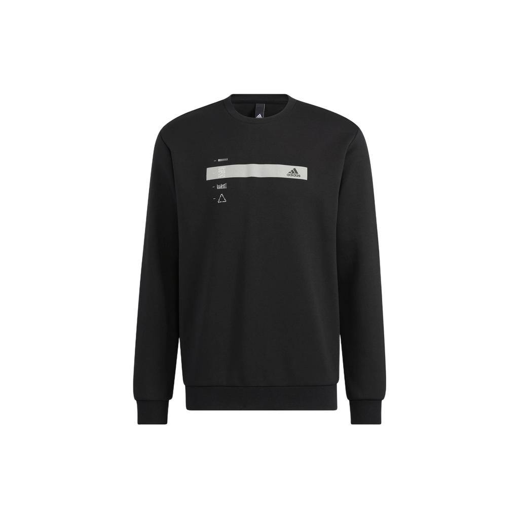 Adidas Sweatshirts Men's Black Crew Neck Moderate Regular HN9019