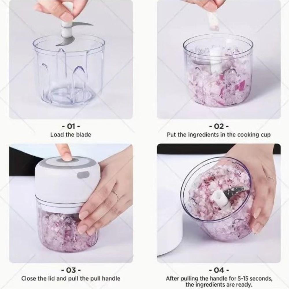 Rechargeable USB Electric Garlic Chopper Mini Onion Chopper Blender Meat Grinder