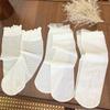 Ruffled Edge Lace Transparent Socks Breathable Ultra-Thin Socks Cute Mesh Thin Socks Women