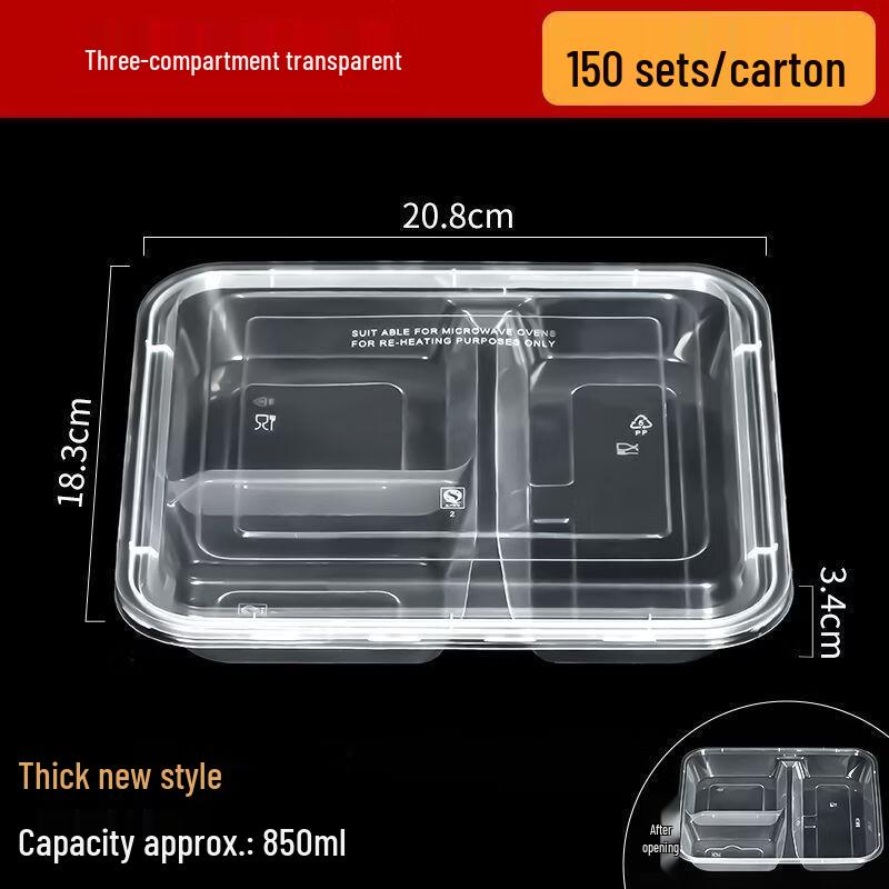 Disposable Multi-Compartment Meal Prep Containers