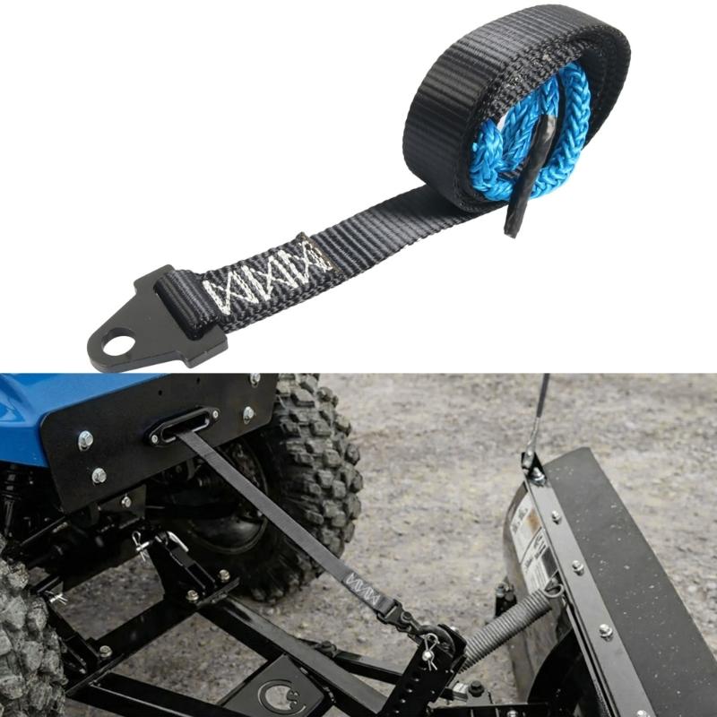 64 Inches Reinforced Winch Strap Abs Snow Plow Winch Strap Easy to Use for Winter Outdoor Work On ATV UTV & Snow Plows
