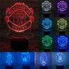 Acrylic 3d Led Night Light Football Club Touch Table Desk Lamp 7 Gifts Colour
