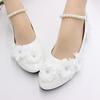 Spring Lace Flat Wedding Shoes - White Bridal Flats for Photo Shoots BH2431