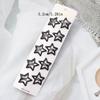 10-Piece Black Enamel Hair Clip Set for Women - Simple Forehead Stray Hair and Bangs Side Clips
