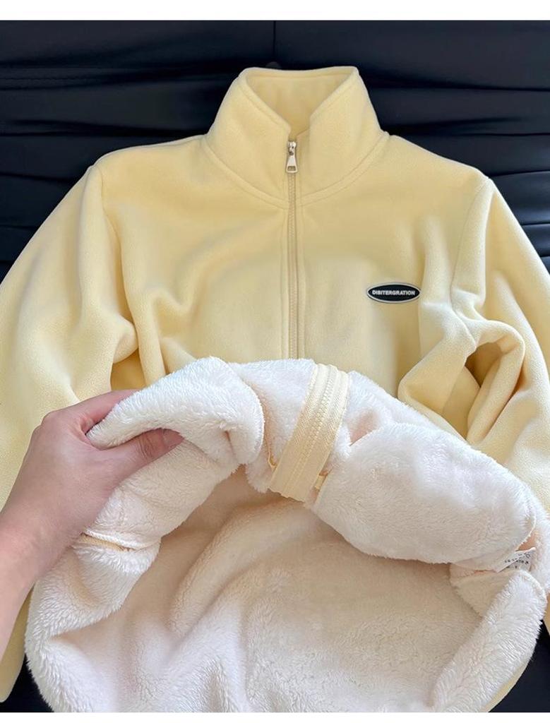 Women's Lambswool Thick Coat: Fleece Windbreaker for Spring to Winter, 2025 Collection.