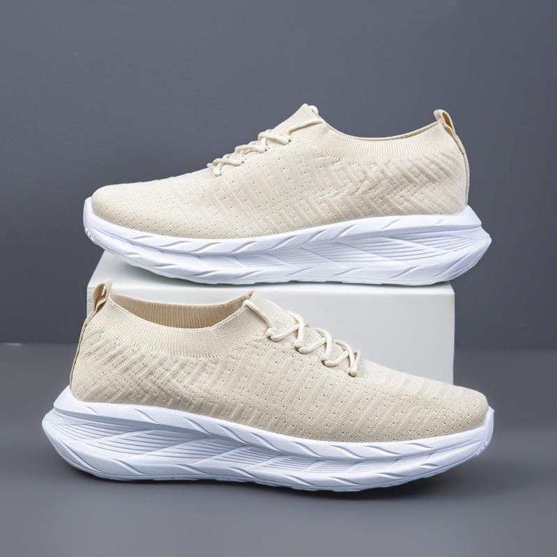 Flying weaving autumn fashion men's shoes breathable thin mesh shoes men's lightweight casual sports running shoes
