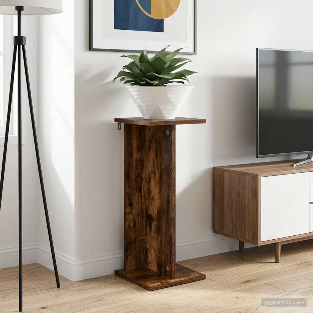 Plant Stand Smoked Oak 25 x 25.5 x 60.5 cm