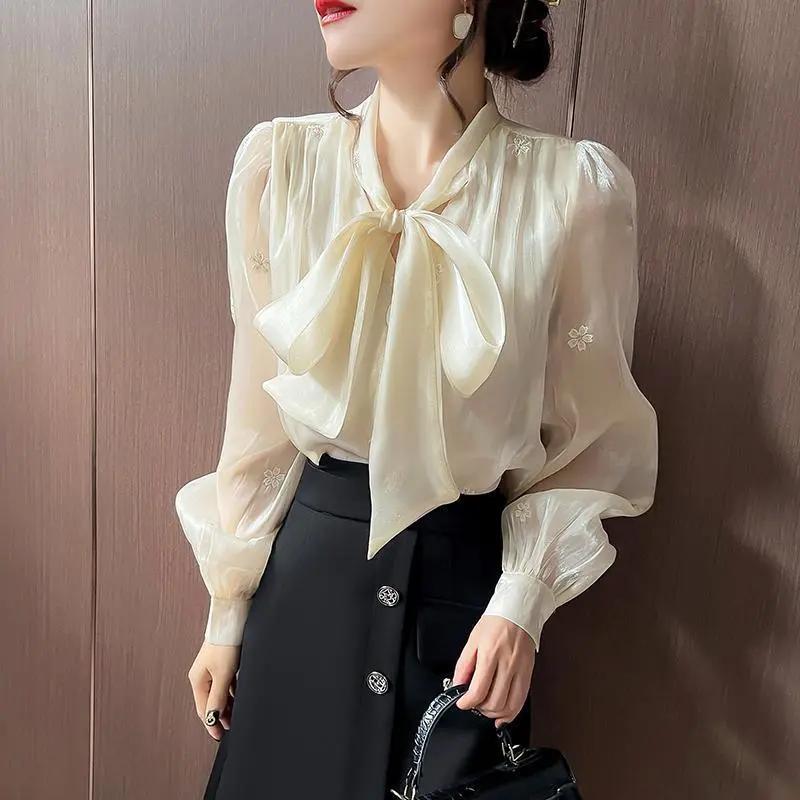 Женская синяя льняная блузка в горошек, винтажная, с коротким рукавом S абрикосовый