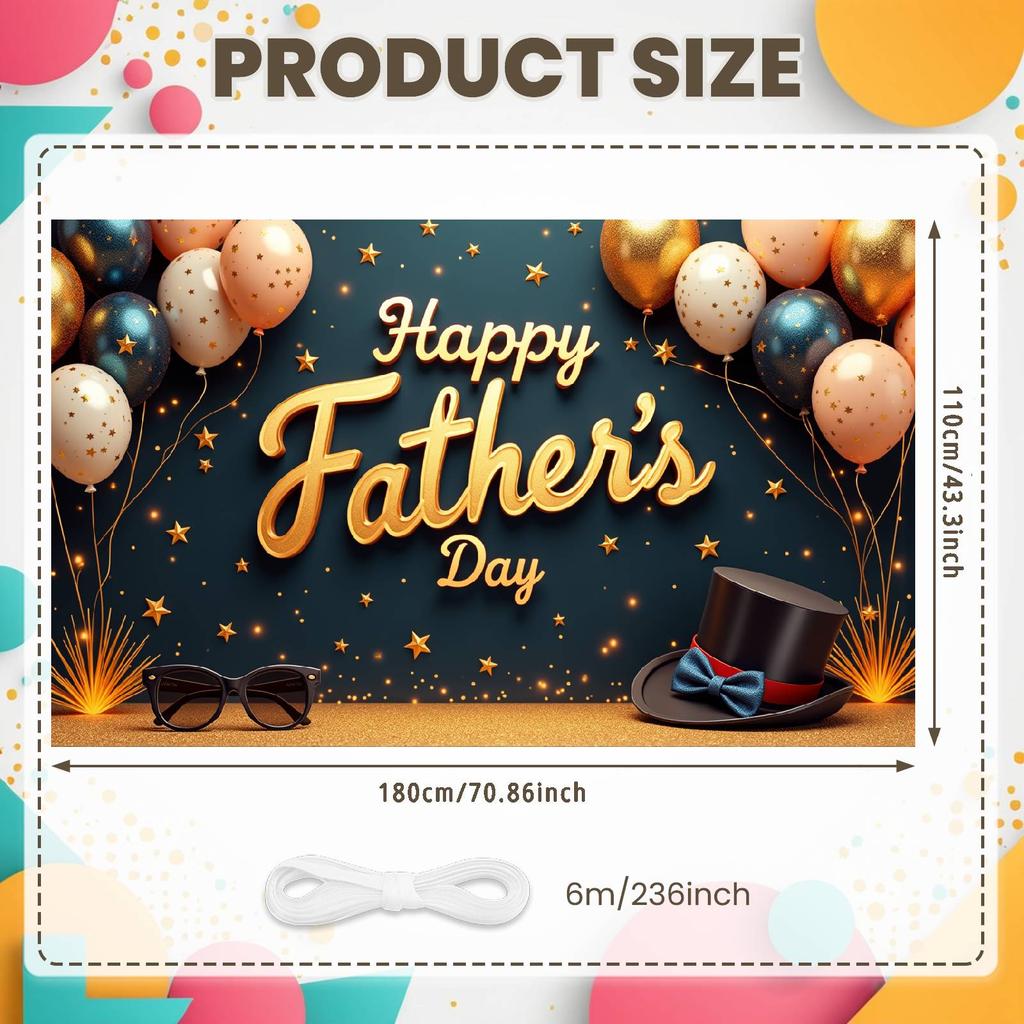 Frohen Vatertag Banner Krone Dekoration Vater Feier Kulisse Daddy Feier Kulisse Schnurrbart Design Für Vatertag