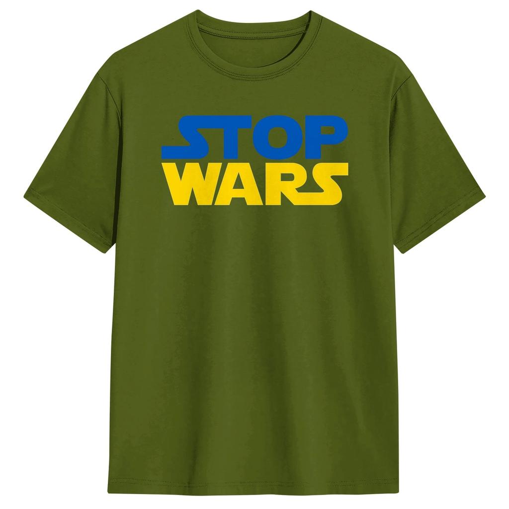 Ukraine Stop Wars T Shirt Summer 100 Cotton T Shirts For Unisexs Design Tshirt ShortSleeve Y2K Casual Top Tees