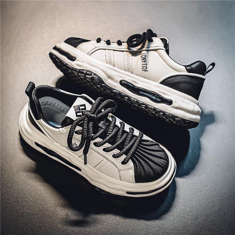 New Fashion Men's Four Seasons Comfortable Thick Sole Shoes Students Male Boys Trending Soft Sole Breathable Casual Running Sneakers