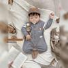 Frühlings- & Herbst Baby Strampler im koreanischen Stil - Strick-Jumpsuit für Säuglinge zum Ausgehen & Krabbeln