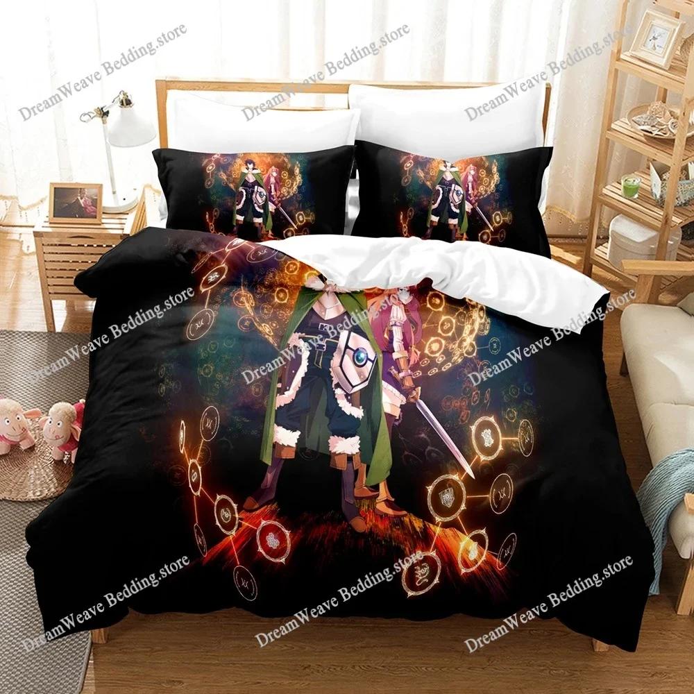New Anime The Rising of The Shield Hero Bedding Sets Duvet Cover Set with Pillowcase Twin Full Queen King Bedclothes Bed Linen74