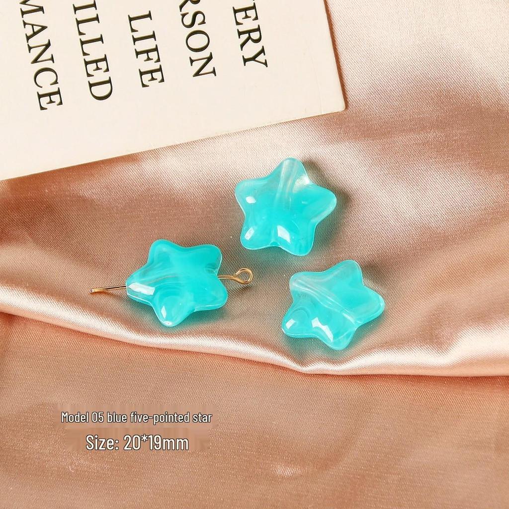 Dreamy Resin Star Heart Beads for DIY Jewelry Making
