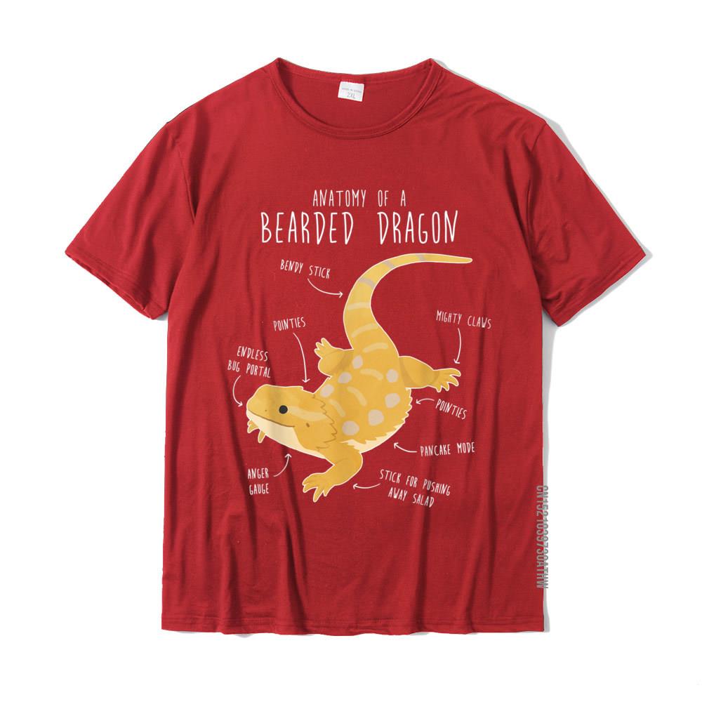 Anatomy Of A Bearded Dragon Funny Pet Reptile Lizard Lover TShirt Cotton Tops Shirt For Adult Cool Tshirts Printing Rife S