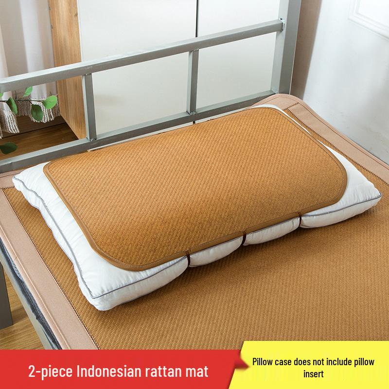 Large Bamboo Rattan Ice Silk Pillow Slices - Cool Pillow Mat Pair with Free Shipping