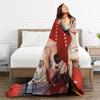 Damiano David Warm Soft Blanket  Kids Plush Throw Blanket Funny Home Decor Flannel Bedspread Sofa Bed Cover