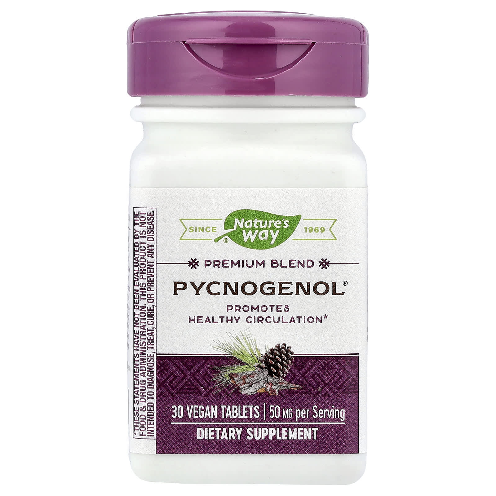 

Nature S Way, Pycnogenol®, 50Mg, Vegan Tablets 30 Tablets