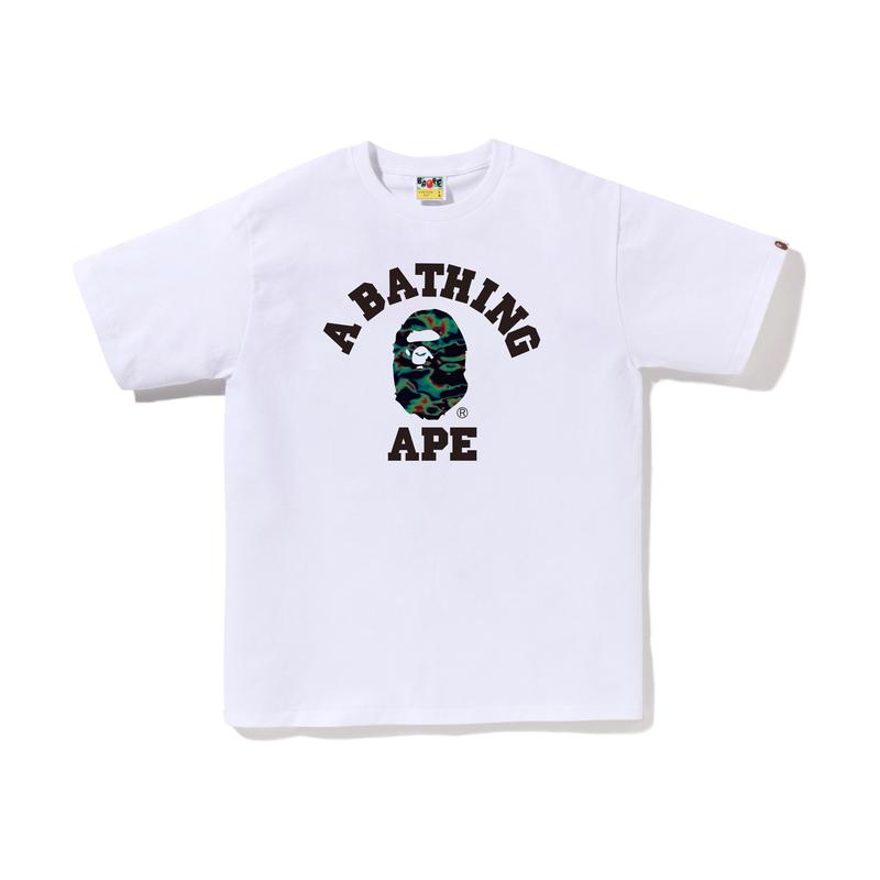 Bape Thermography College Tee 0ZXTEM110026K