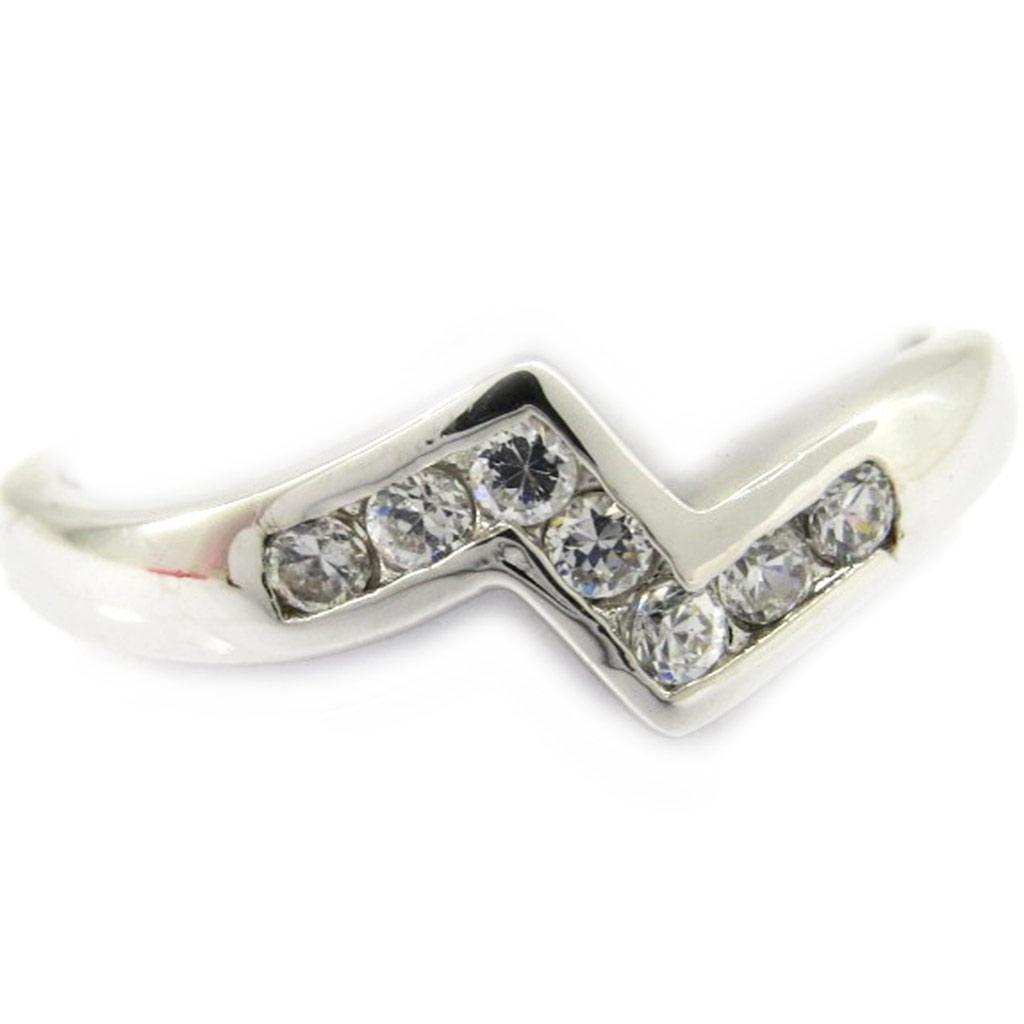 White 'Hug' Silver Ring